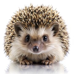 Obraz premium hedgehog photo, white background