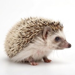 Naklejka premium hedgehog photo, white background