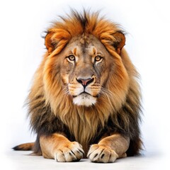 Fototapeta premium lion photo, white background