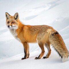 Obraz premium fox photo, white background