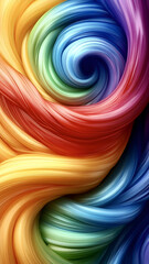 Fototapeta premium vibrant hypnotic spiral with shifting rainbow gradients creates mesmerizing effect