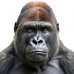 Obraz premium gorilla photo, white background