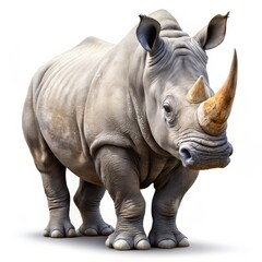 Obraz premium rhinoceros photo, white background