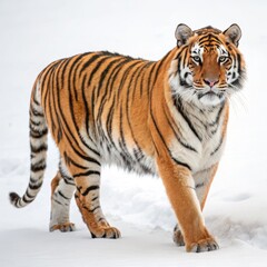 Obraz premium tiger photo, white background