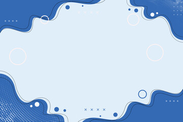 Modern blue banner background. Graphic design banner pattern background template with dynamic wave shapes.