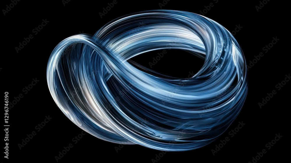 Poster A dynamic blue abstract with swirling lines and a sense of motion, perfect for tech themes