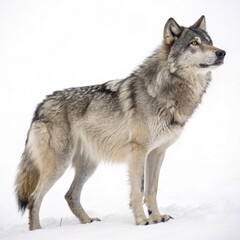 Fototapeta premium wolf photo, white background