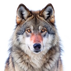 Fototapeta premium wolf photo, white background