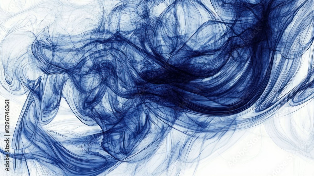 Poster A dynamic blue abstract with swirling lines and a sense of motion, perfect for tech themes