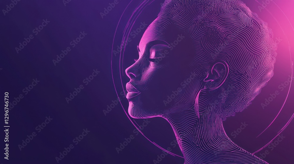 Poster a dynamic international womenâ€™s day symbol featuring abstract shapes and empowering visuals.
