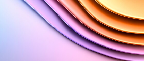 Fototapeta premium Abstract Wavy Layers of Pastel Colors