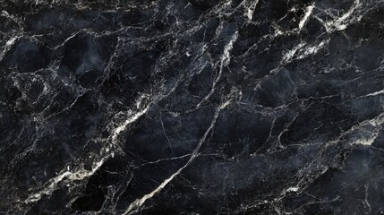 Naklejka premium Dark charcoal black marble with deep gray veins,