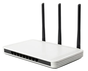 Fototapeta premium Wireless internet router on a transparent background