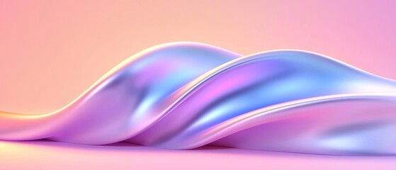 Fototapeta premium Iridescent Liquid Waves Abstract Background