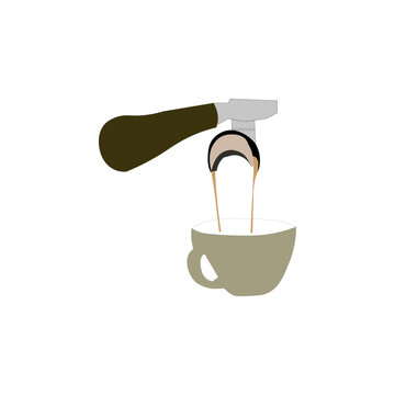 coffee brewing into cup clip art preview