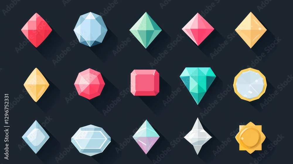 Poster A flat-design EPS icon set, perfect for quick and professional use in business projects
