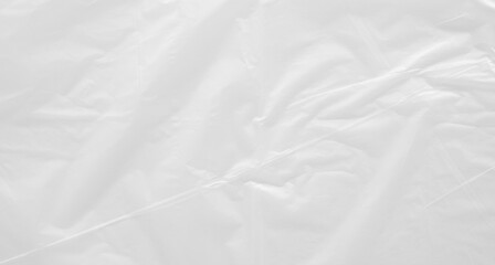 White transparent plastic bag texture background
