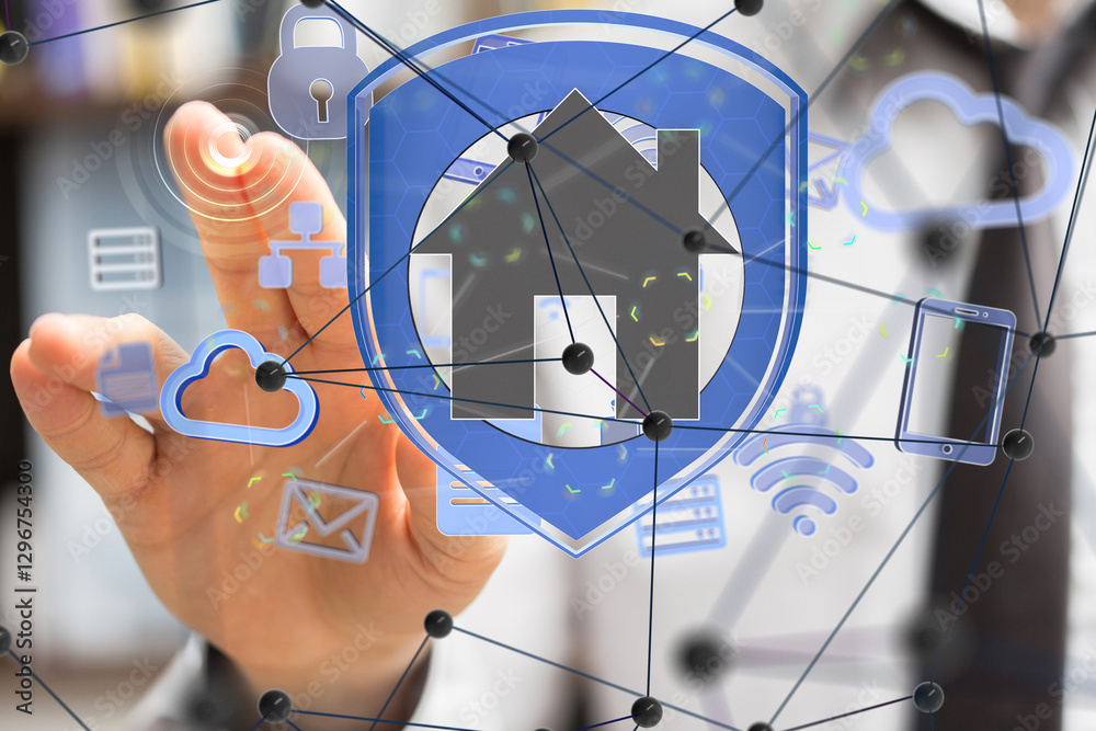 Aufkleber iot home telecommunication network and wireless mobile internet