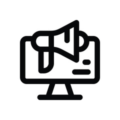 digital marketing line icon. Clean and minimalist vector icon for websites, mobile apps, presentations, and logos. Fully scalable and customizable for any project.