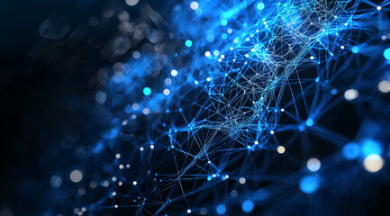 Big data dots and lines combination abstract technology turtle essence