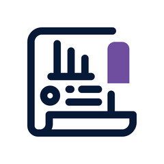 report dual tone icon. Sleek and modern vector icon for websites, mobile apps, marketing materials, and corporate design. Fully scalable and ready to use.