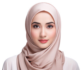 Naklejka premium PNG Malaysian woman portrait scarf
