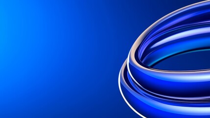 Naklejka premium Abstract Blue Rings Swirling Design Background