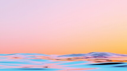 Obraz premium Serene sunset reflection on tranquil ocean waters coastal view nature