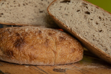 Freshly baked sourdough bread, crusty exterior, soft interior. Perfect for sandwiches or enjoying on its own.