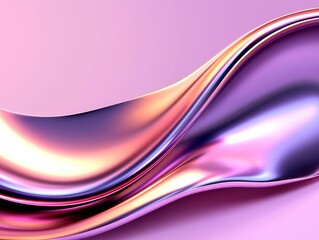 Fototapeta premium Abstract Metallic Wave Design Pink Purple Gradient
