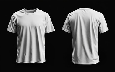 casual or business button up shirt mockup template, front and back view. blank mockup design	
