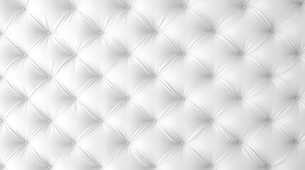 White tufted leather upholstery background, interior design
