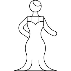 Haute Couture Show single vector icon illustration