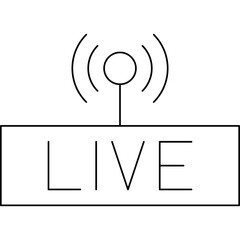 Live Streaming single vector icon illustration
