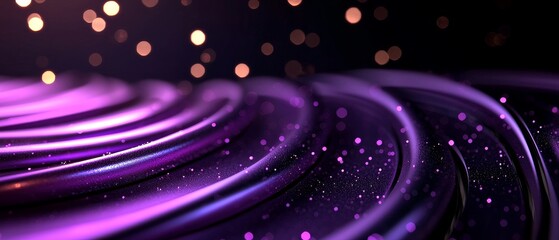 Obraz premium Abstract Purple Swirling Galaxy Design with Glittering Lights
