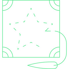 Applique single vector icon illustration