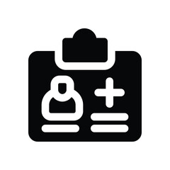 Fototapeta premium id card glyph icon. Strong and solid vector icon for websites, mobile interfaces, presentations, and visual branding. High quality and easy to edit.