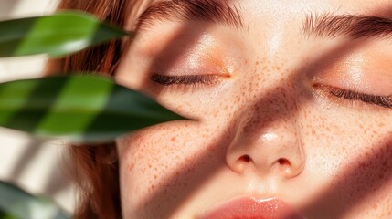 A dreamy 1970s soft-focus portrait, sunkissed freckles, wavy hair, and natural glowing beauty
