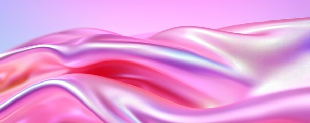 Obraz premium Iridescent Pink Silk Fabric Drape Abstract Art