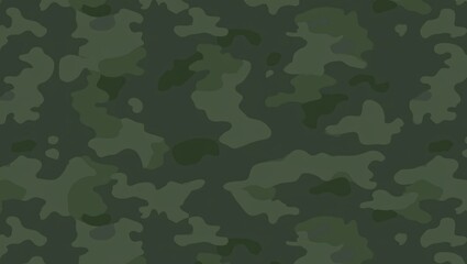 Seamless Dark Green Camouflage Pattern Texture Background