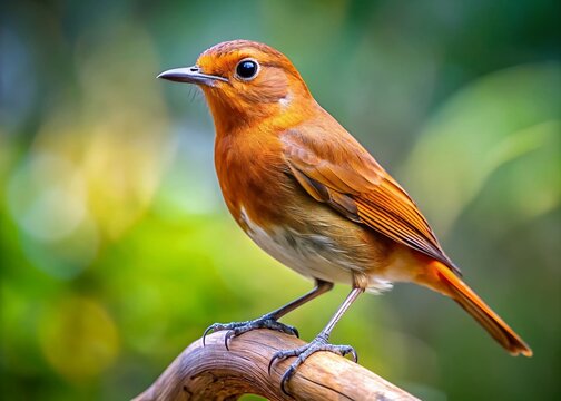 Rufous Hornero Bird Perched on Branch - Vertical Stock Photo