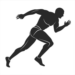Athletic Silhouette vector illustration