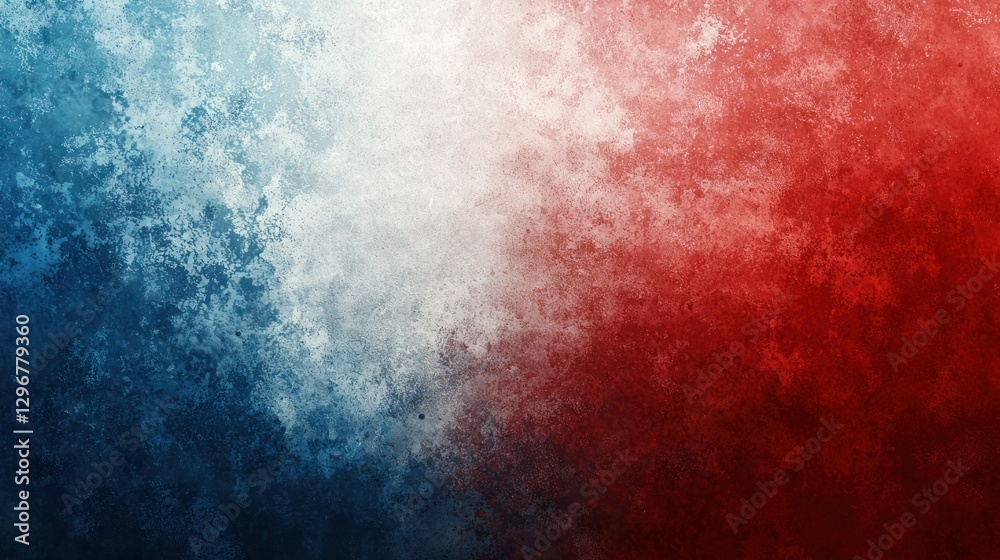 Poster A gradient red, white, and blue background with smooth transitions and subtle texture.