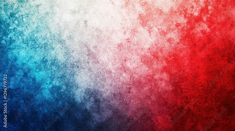 Poster A gradient red, white, and blue background with smooth transitions and subtle texture.