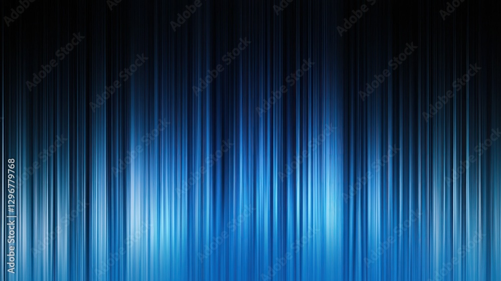 Poster a gradient royal blue background transitioning into black at the edges.