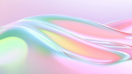 Fototapeta premium Soft pastel waves blend seamlessly, creating serene and harmonio