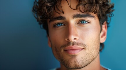 Fototapeta premium Innovative male cosmetology techniques enhance beauty and care for modern aesthetic treatments