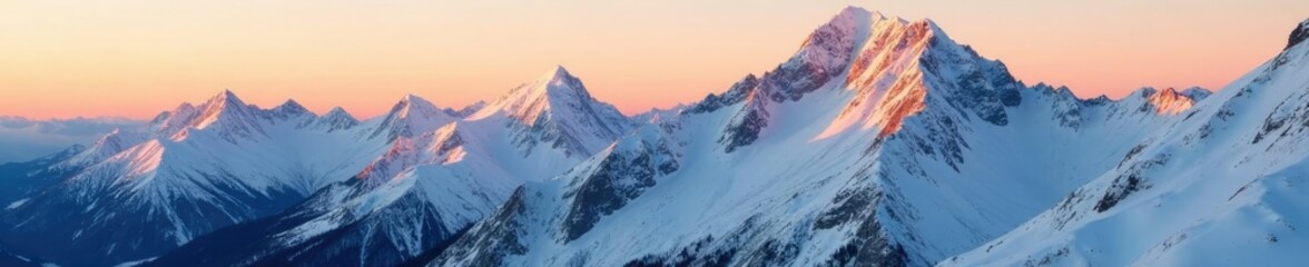 Golden light illuminates snow-covered mountain peaks, wintersonne, schneeberg