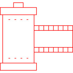 Designer Film single vector icon illustration