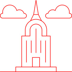 Newyork Fashion Week single vector icon illustration